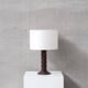 Turned oak art deco french table lamp