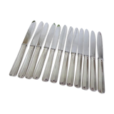 Set de 12 couteaux à fromage en métal blanc