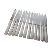 Set de 12 couteaux à fromage en métal blanc