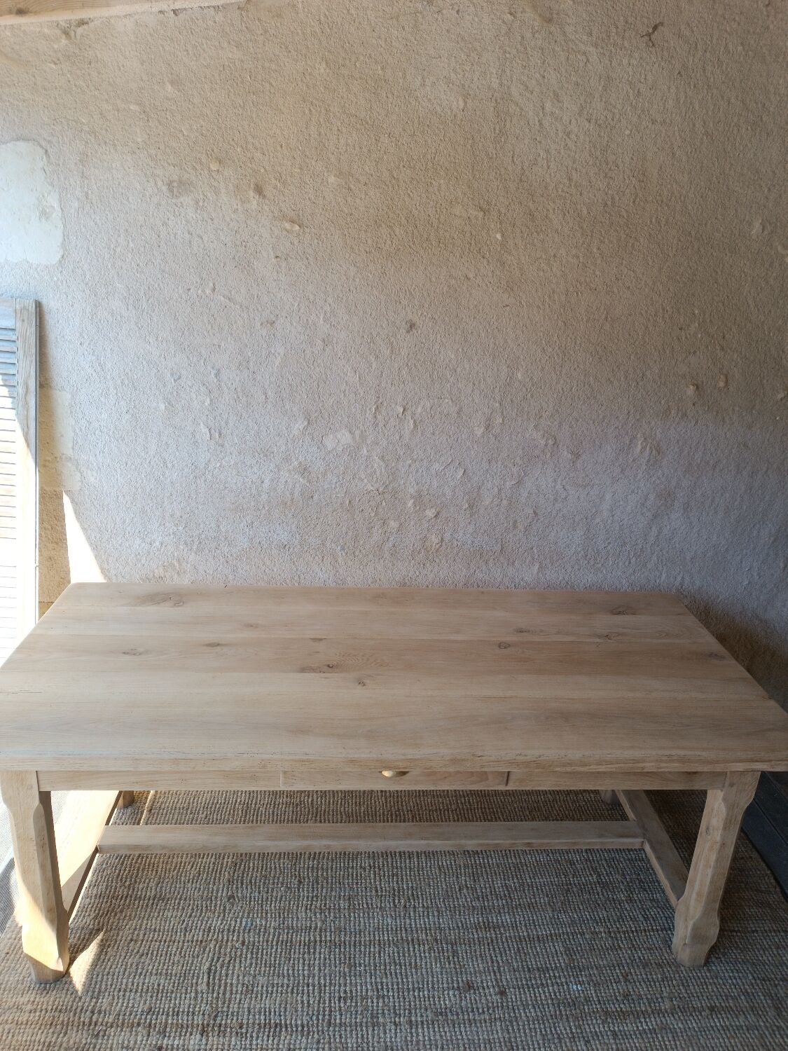 Solid wood farmhouse table