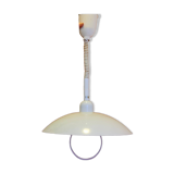 Vintage Delmas adjustable height white pendant light