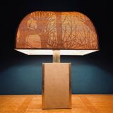 Travertine marble table lamp, Italy, 1970s