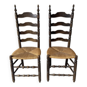 chaise style campagnard - bois massif