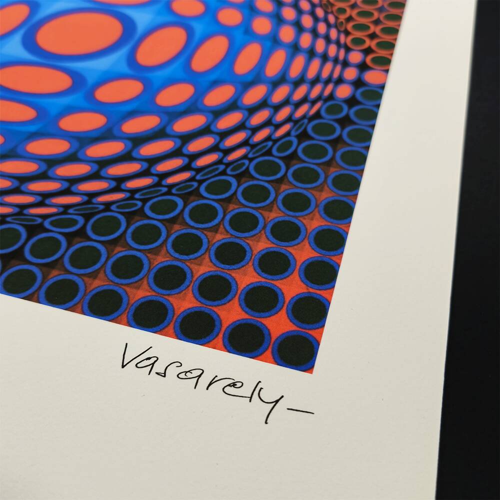 Lithograph by Victor Vasarely, limited edition numbered, 1970s.