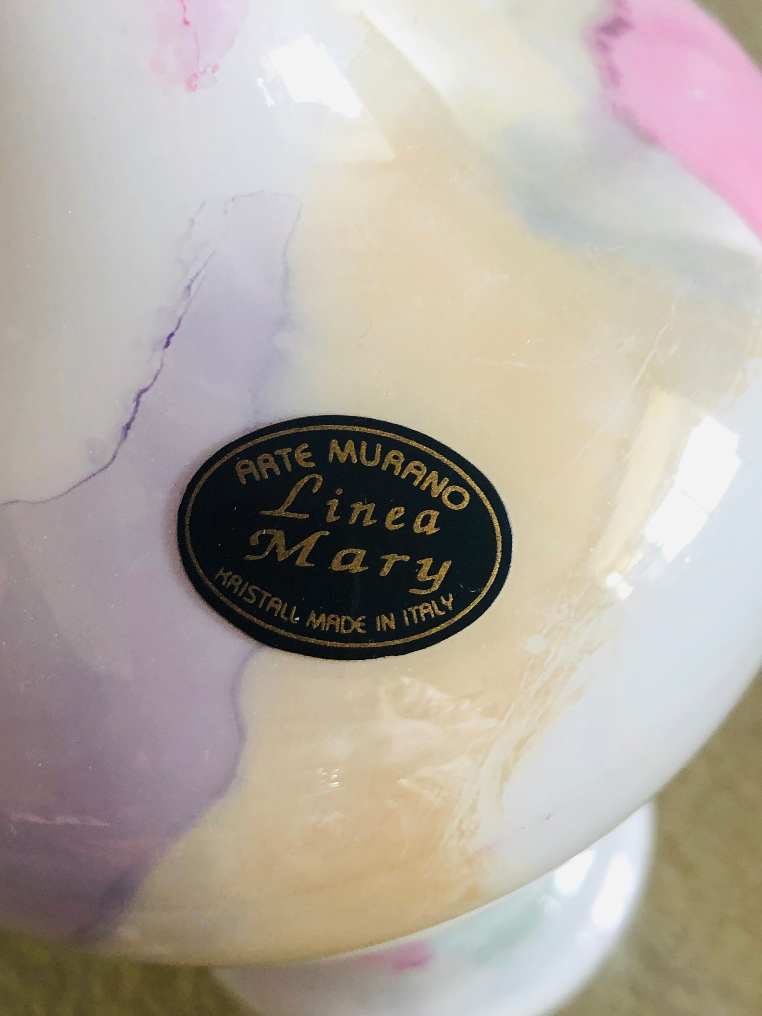 Harlequin vase pastel colors MURANO