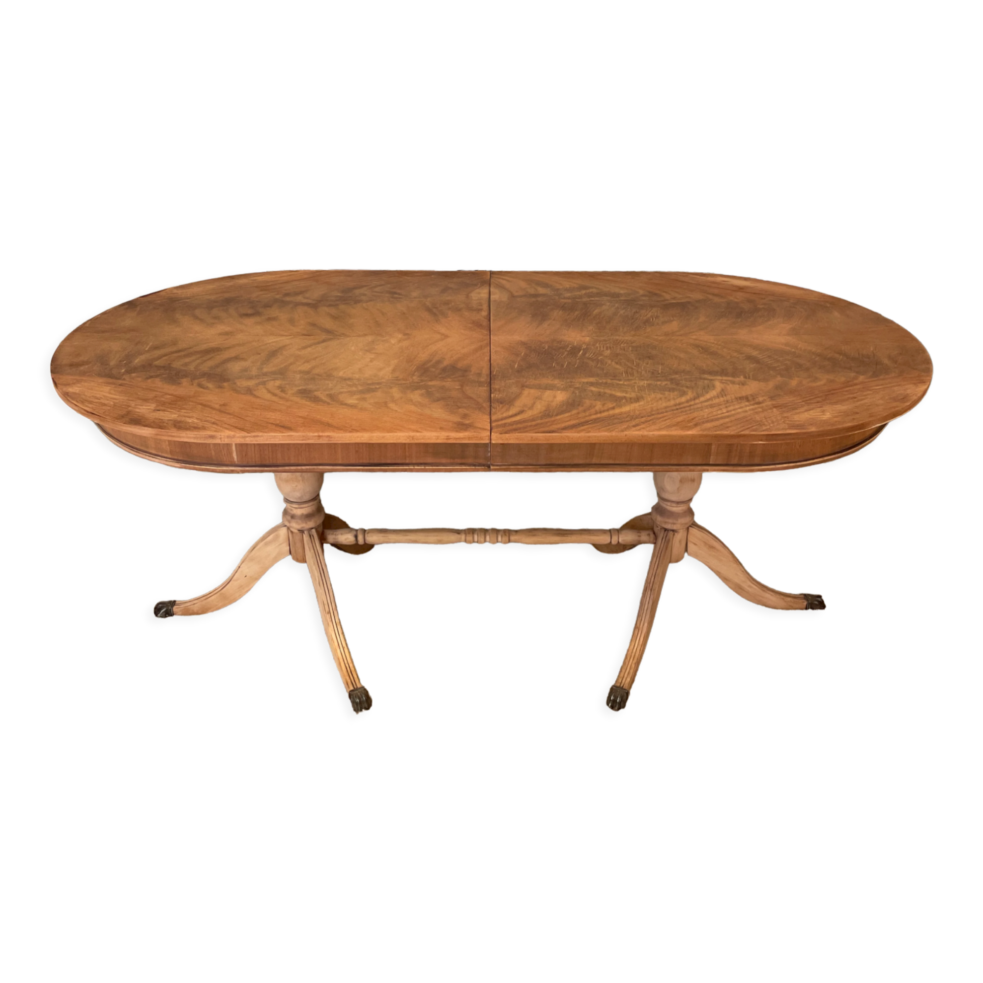 Table ovale 6/8 personnes extensible en bois clair 170/200 cm NEUVE - Ameublement