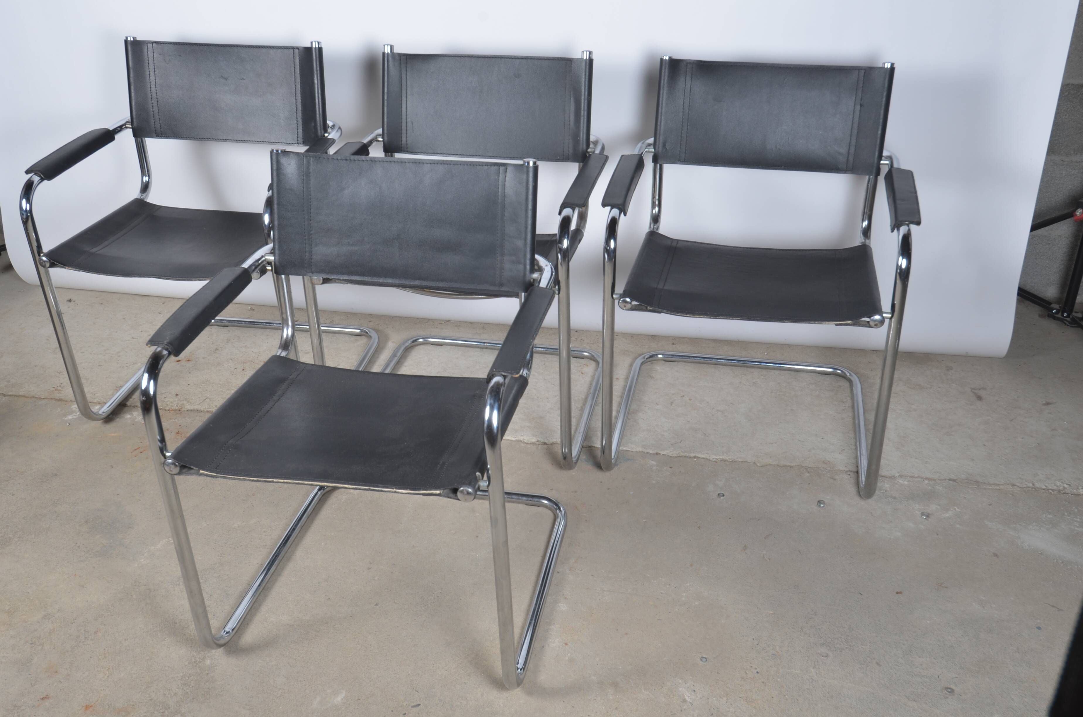 Bauhaus style cantilever armchairs