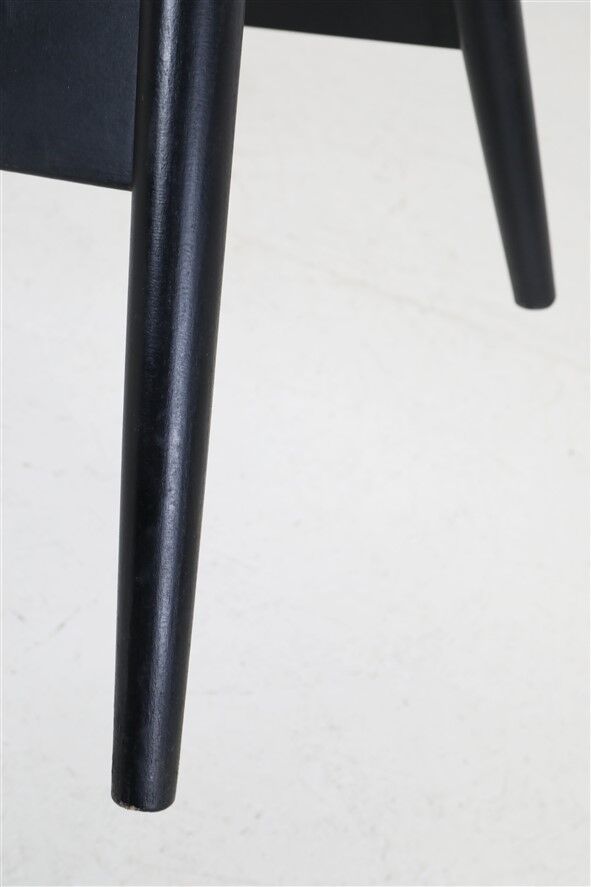 Black Mid Century “SE18” folding chair by Egon Eiermann for Wilde + Spieth
