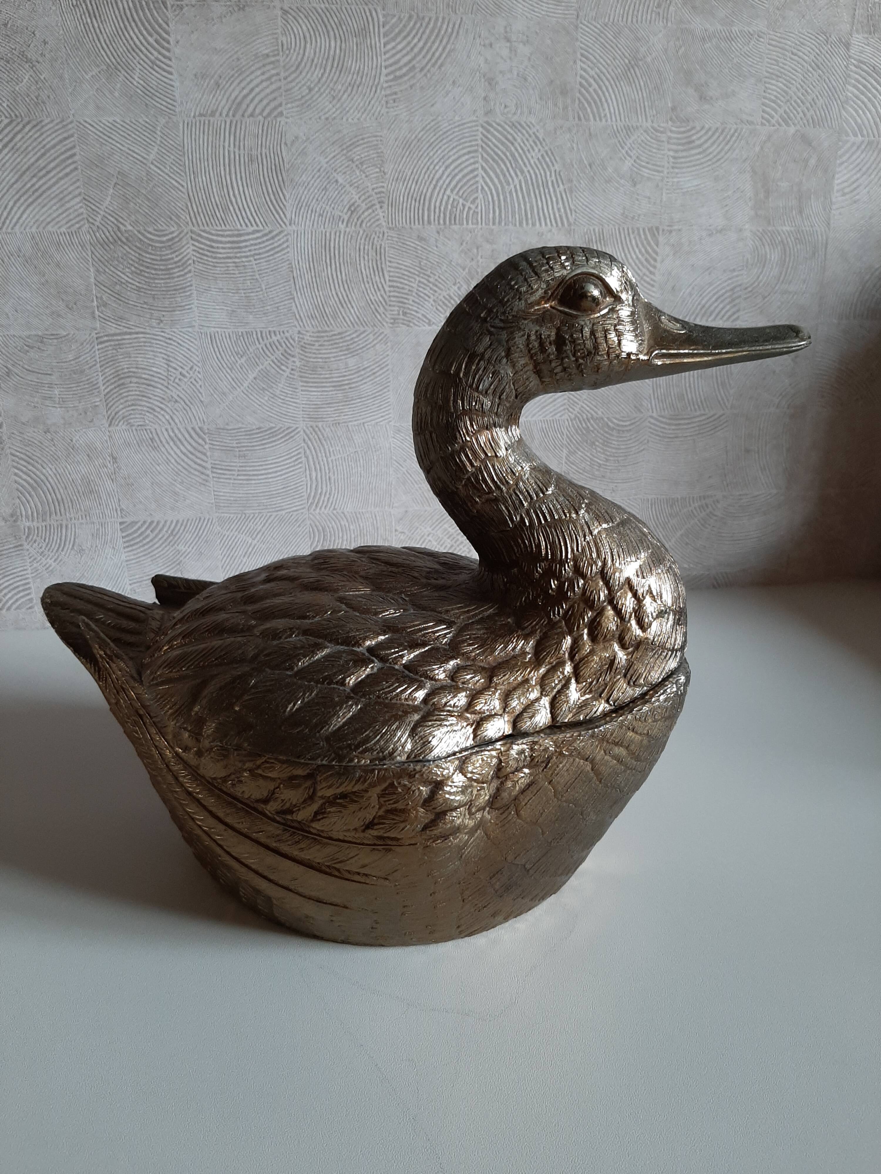 Mauro Manetti Italy gold metal ice bucket