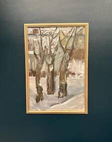 Swedish Oil on Canvas – “Winter Forest” – Signed – Vintage & Framed