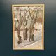 Swedish Oil on Canvas – “Winter Forest” – Signed – Vintage & Framed
