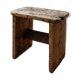 Authentic antique milking stool in solid wood – Rustic charm & ro