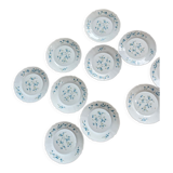 10 assiettes plates arcopal Myosotis