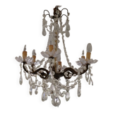 Lustre en bronze et cristal