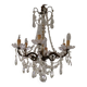 Lustre en bronze et cristal