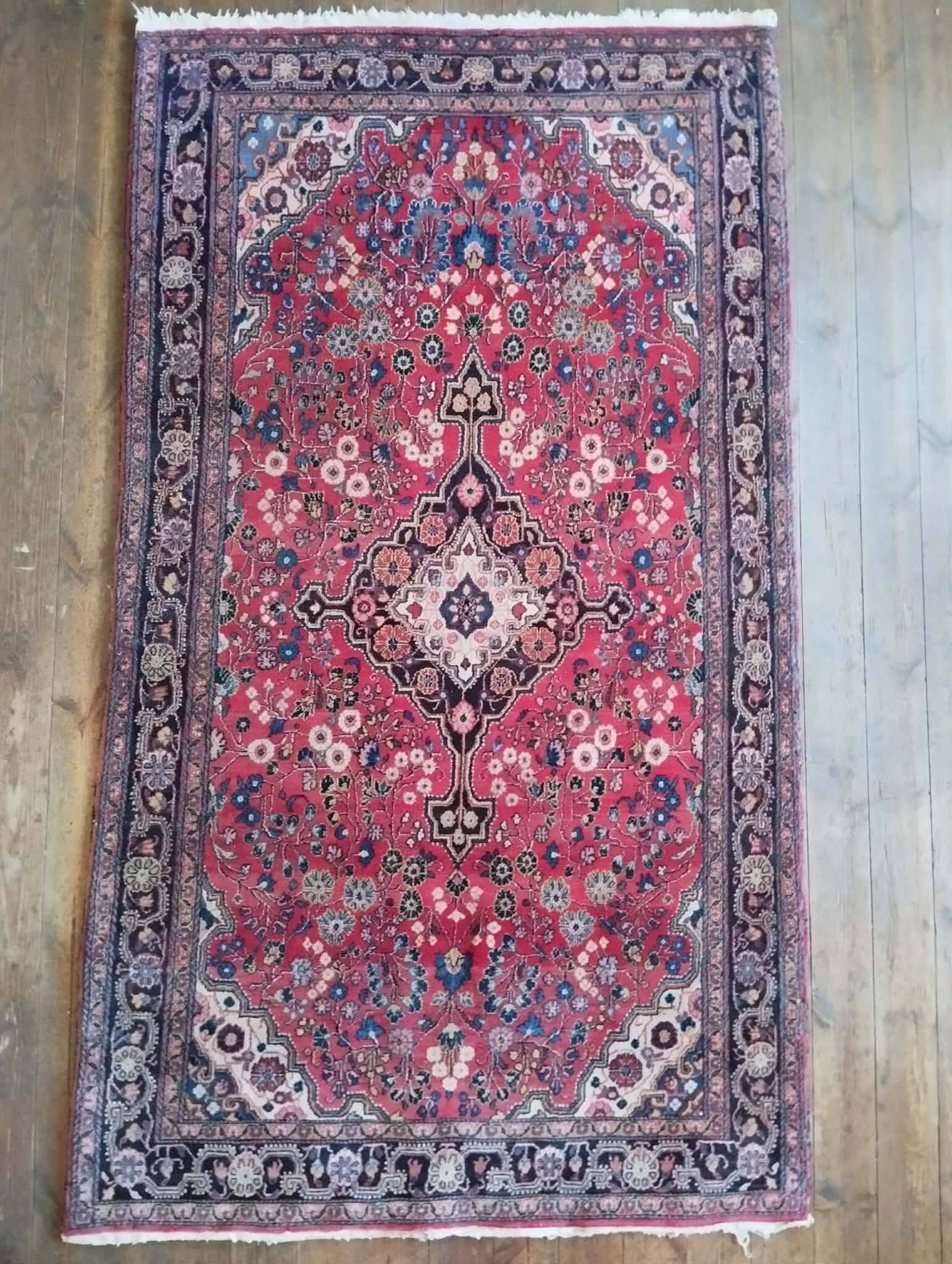 Handmade Tabriz Persian rug 222x123cm