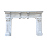 Napoleon III fireplace in Carrara marble