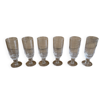 Art Deco flower glass flutes