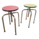Lot de deux tabourets formica