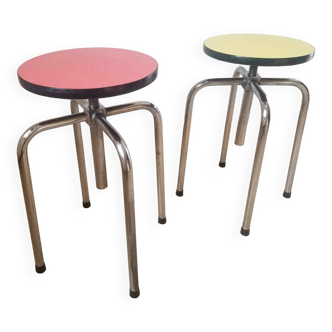 Set of two formica stools