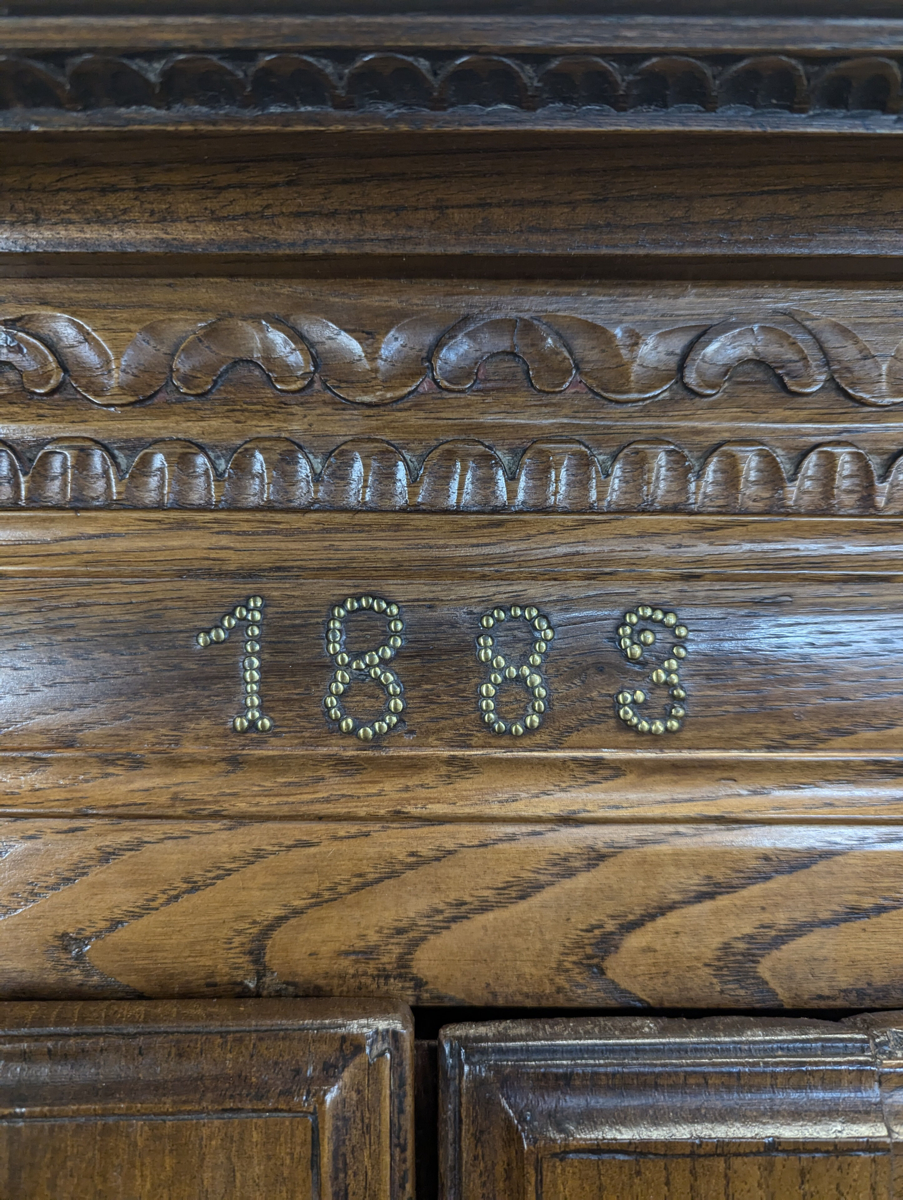 Late 19th century Breton cherry wood wardrobe