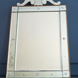 Miroir en verre vénitien du 19ème siècle 61x105cm