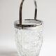 Checkerboard glass ice bucket