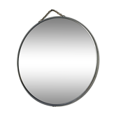 Miroir de barbier rond rouge 29 x 29 cm vintage des années 60