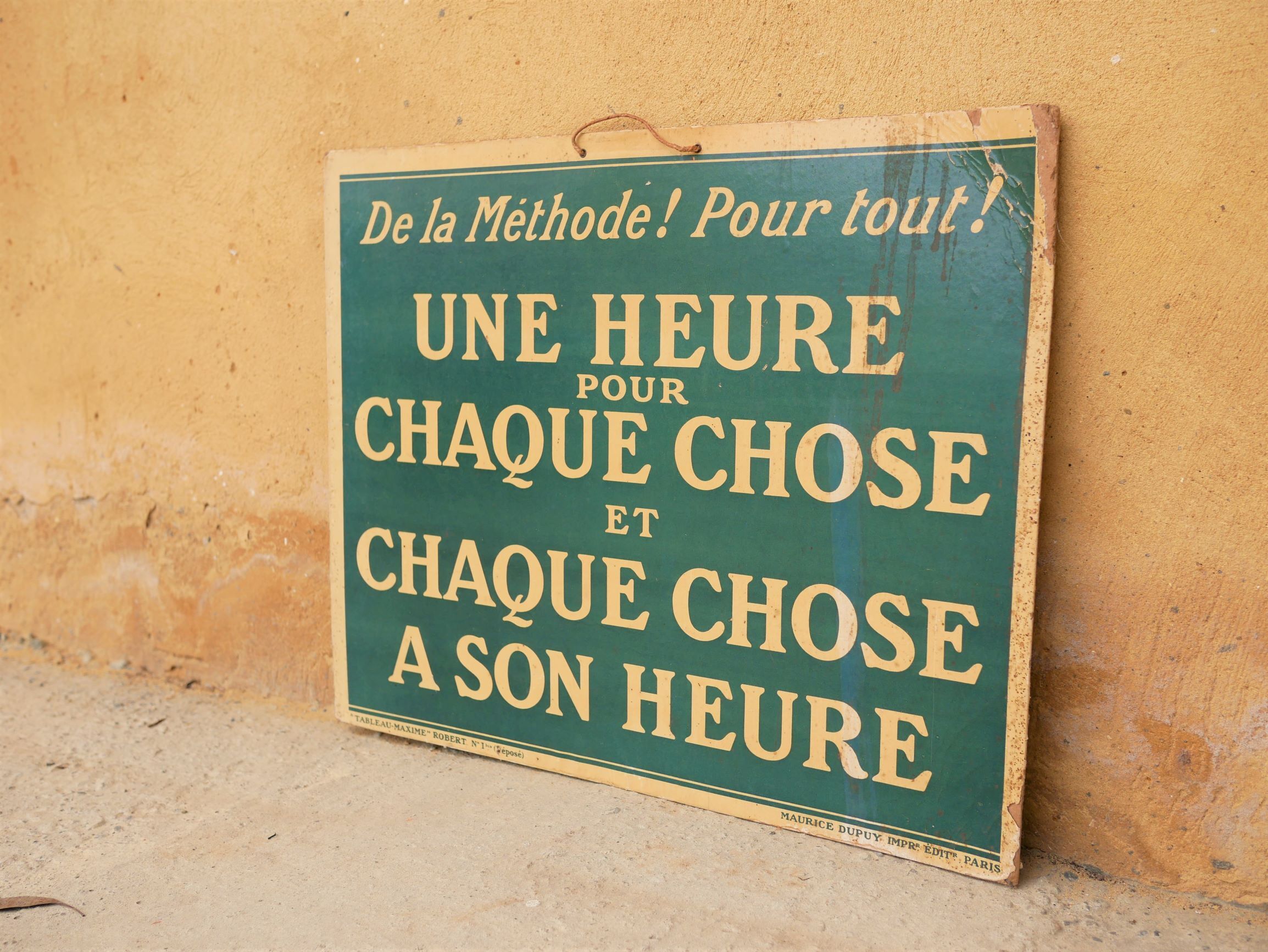Vintage factory sign "Tableau - Maxime" Robert No. 1 Bis