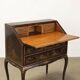 Antique Chinese-style walnut drop-leaf secretary cabinet, Italy, 20th century.