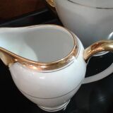 Coffee service. fine porcelain from Limoges. golden