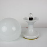 Lampe de table tout en verre du milieu du siècle / Osvětlovací sklo Valašské Meziříčí, années 1970.