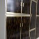 Luciano Frigerio Mid-Century Modern Italian Brass and Walnut Wardrobe, 1970