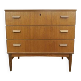 Danish chest of drawers with three drawers in teak, Denmark 1960.
