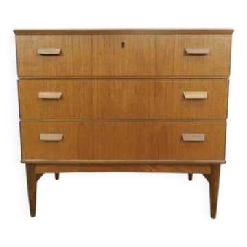 Danish chest of drawers with three drawers in teak, Denmark 1960.