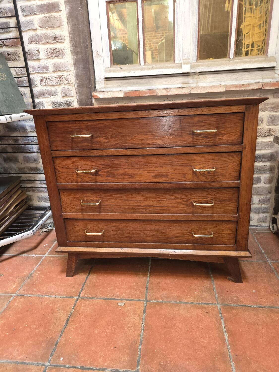 Vintage oak chest of drawers from the 60s