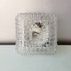 Vintage square glass ceiling lamp, 70s