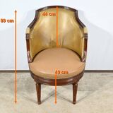 Fauteuil de Bureau Pivotant en Hêtre, style Louis XVI – Fin XIXe