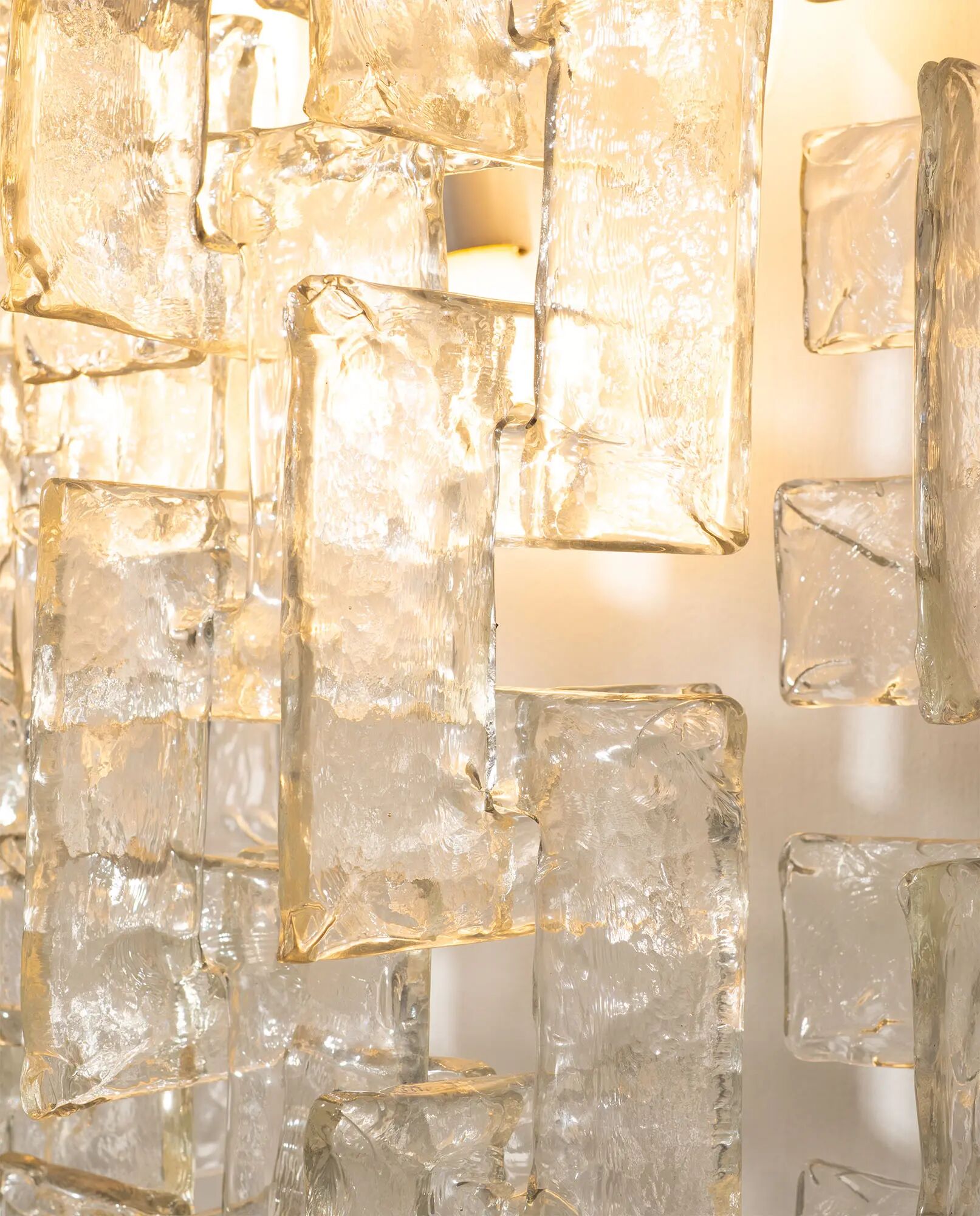 Carlo Nason, sculptural lace glass wall lamp, 1970s