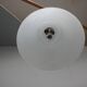 Vintage textured white glass pendant lamp from the 1970s.