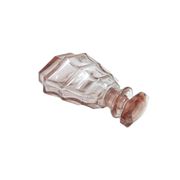 Art Deco decanter, pink crystal, Moser, Czechoslovakia, 1930s.