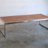 Coffee table with chrome base * 152.5 cm