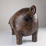 Leather pig ottoman  att dimitri omersa, 1960s