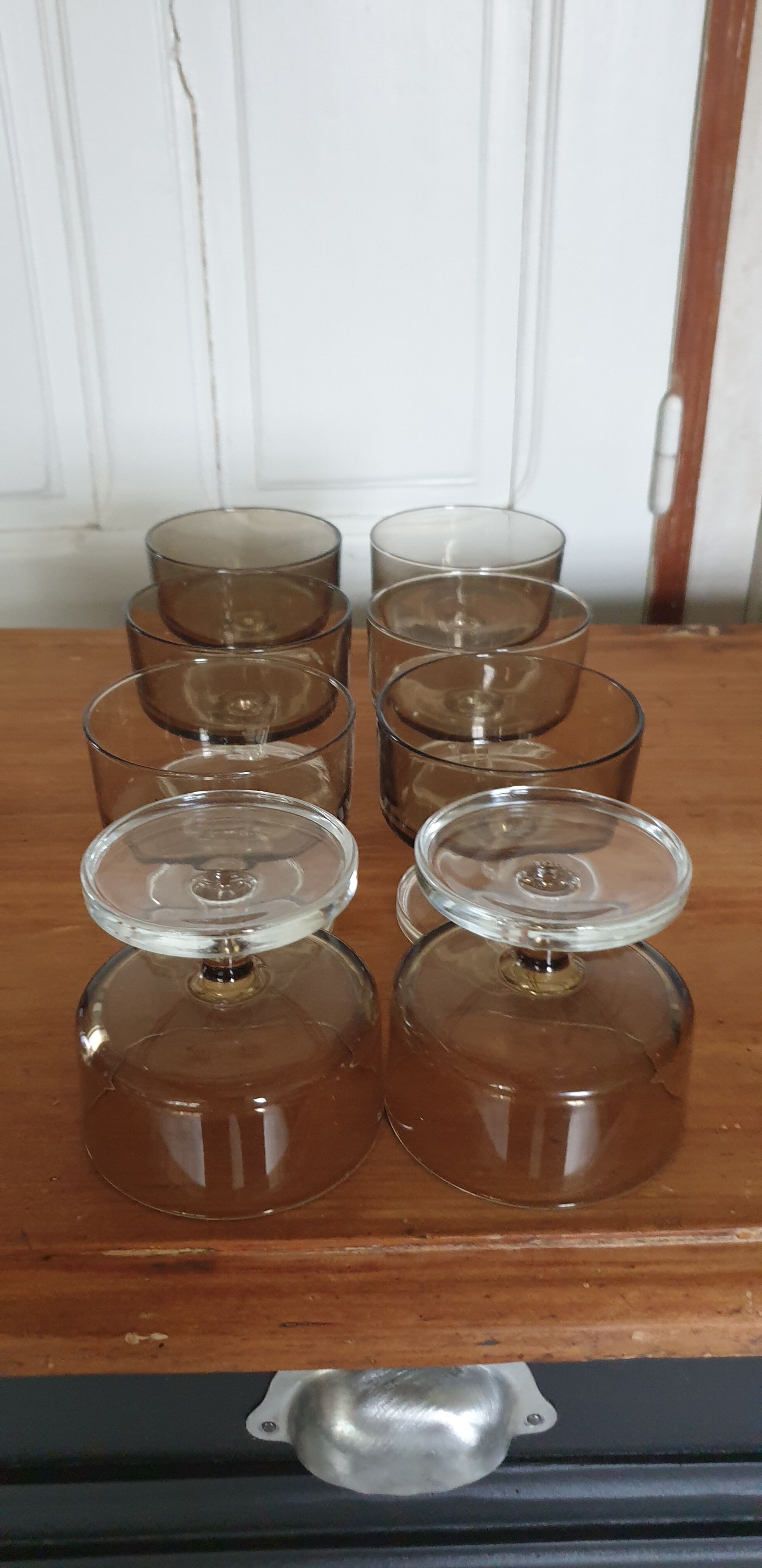 Set of eight glasses