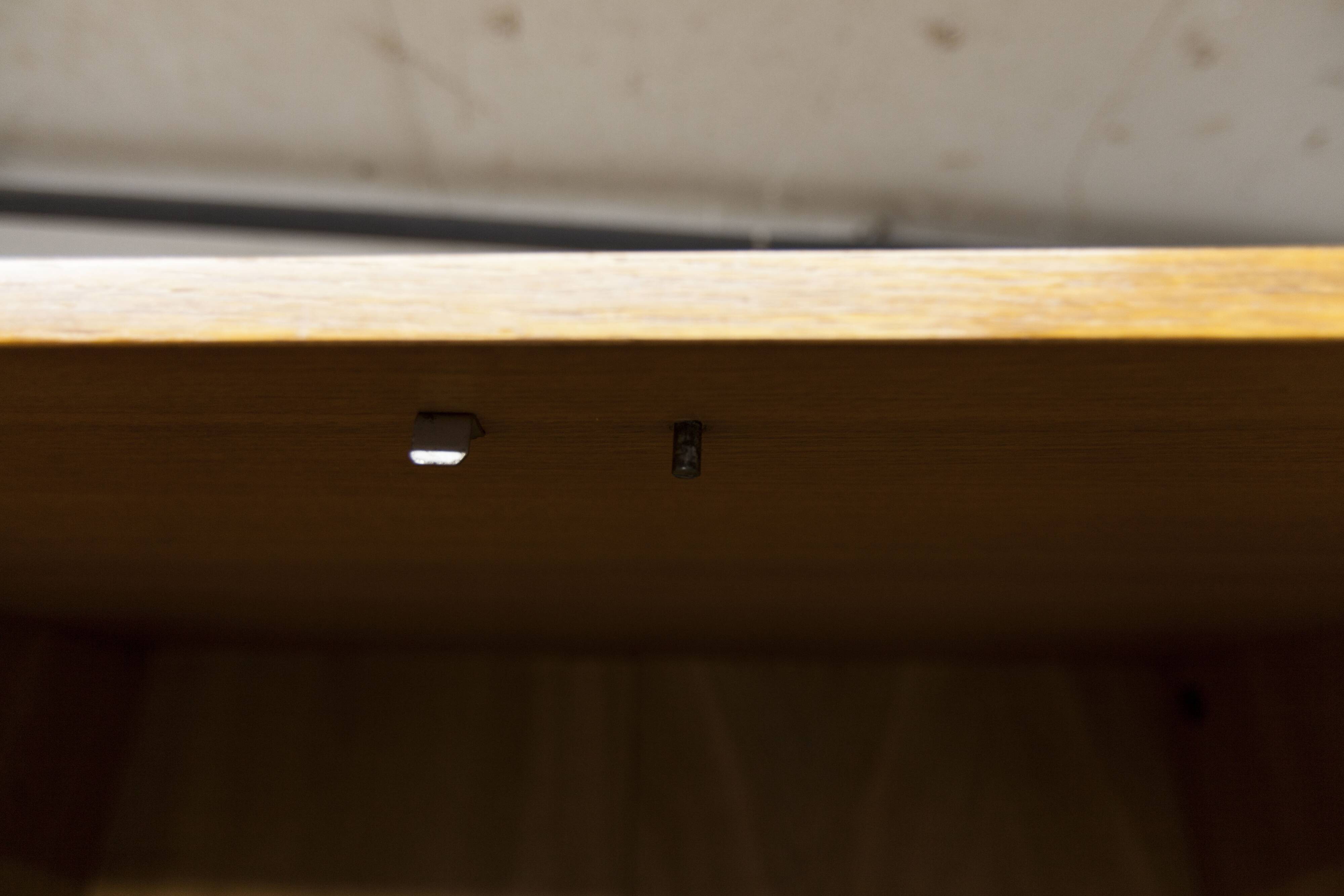 Scandinavian 3-door wardrobe in blond teak