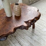 Solid free-form elm coffee table