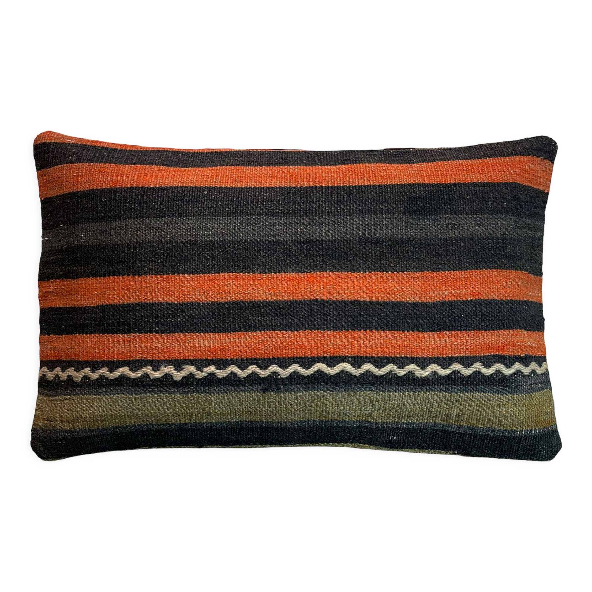 Vintage turkish kilim cushion cover, 30 x 50 cm