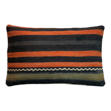 Vintage turkish kilim cushion cover, 30 x 50 cm