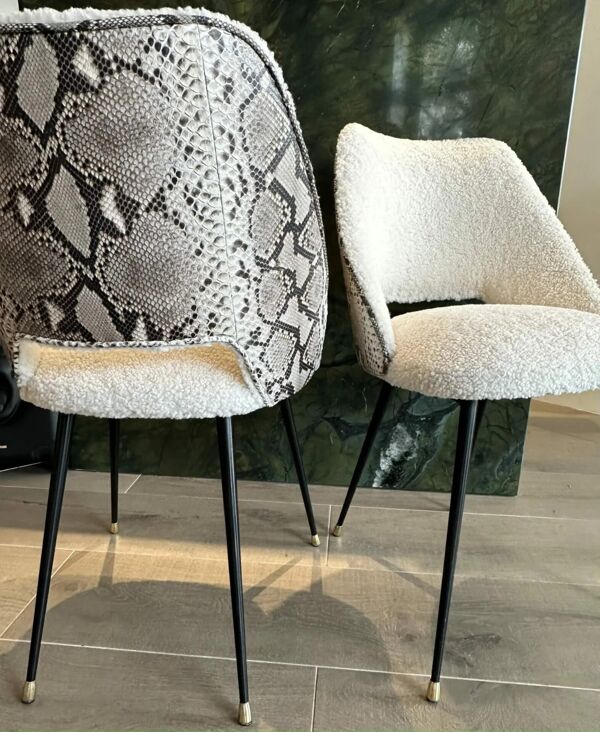 Chaise tonneau des années 1960, restauration d'art