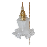 Vintage glass hanging lamp